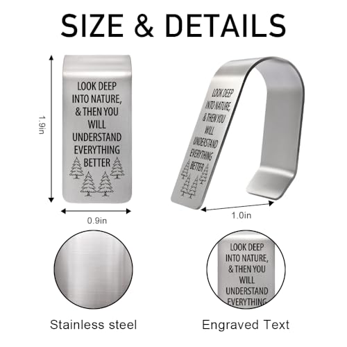 Look Deep Into Nature Visor Clip for Cars Inspirational Gifts - color: silver 7