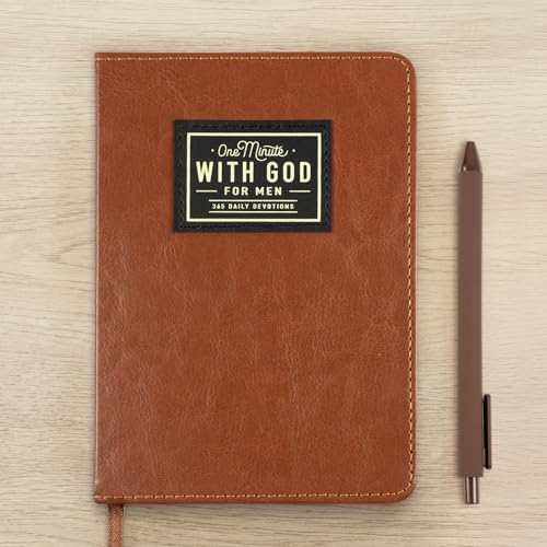 MOREDOTS One Minute with God for Men, 365 Days of Daily Prayer Brown Book