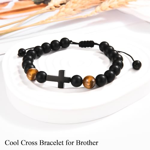 EFVISD Cross Bracelet Gifts for Boys Girls Christian Religious Gifts - color: Brother