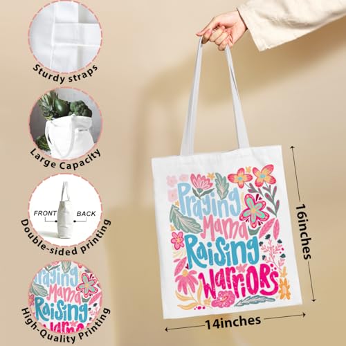 Mama Mom Tote Bag Mom Birthday Gifts Canvas Tote Bag, Reusable Canvas Shoulder Bags for Grocery Shopping, Beach 01 - color: Prayingmama