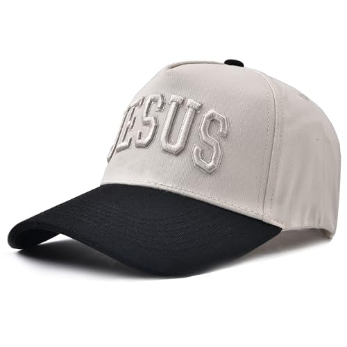 Christian Jesus Hats, Adjustable Denim Cotton Faith Blessed Baseball Cap for Men Women