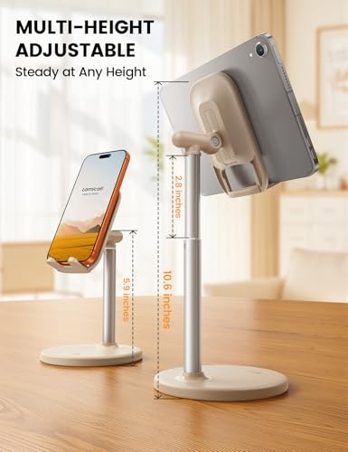 Lamicall Khaki Phone Stand Holder for Desk, Beige Office Desk Accessories - color: Khaki