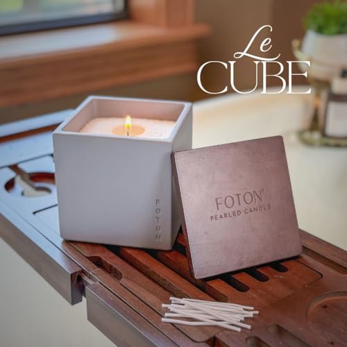 Foton Jar Candles 16Oz Pearled Candle Sand Wax, Festive Fir Scented - size: Single Set