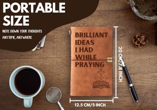 InnoBeta Christian Gifts for Men Women, Catholic Gifts, Prayer Journal Gifts, Notebook with Pen, Refillable Sketchbook, Travel Diary, Lined Planner, 7x5 Inches