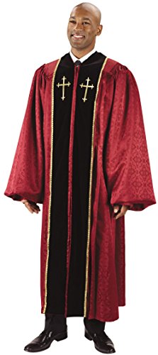 Autom Men's Ivory Pulpit Robe - color: Burgundy/Black/Gold, size: 59