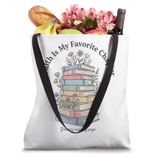 Faith Is favorite Chapter Reading Library Bookish Christian Tote Bag