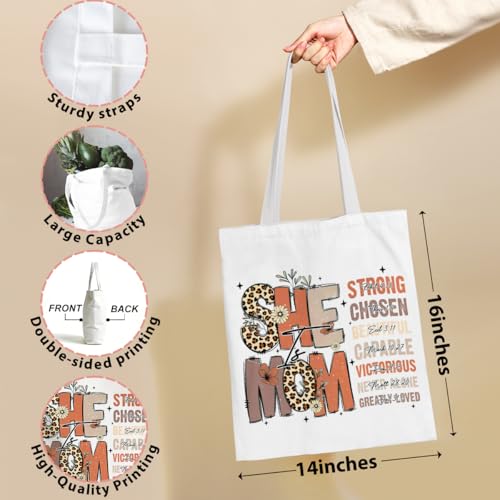 Mama Mom Tote Bag Mom Birthday Gifts Canvas Tote Bag, Reusable Canvas Shoulder Bags for Grocery Shopping, Beach 01 - color: Sheismom02