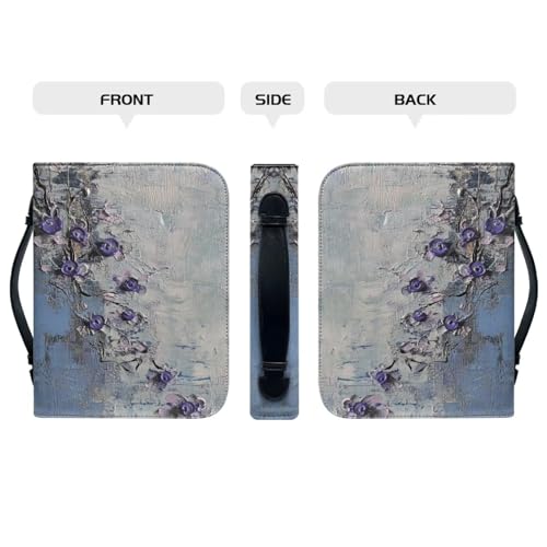 PU Bible Case, Bible Cover for Women,Bible Covers with Leather Bookmark (Set of 1), Bible Carrying Case,Art Painting,Medium - color: Art Painting, size: Medium