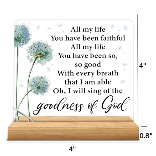 Christian Home Decor, Goodness of God Acrylic Desk Sign - color: M60A13