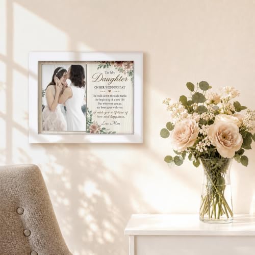 To My Daughter on Her Wedding Day - Light Up Photo Frame - color: Bride