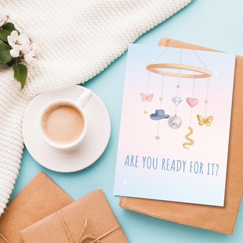 Baby Shower Card for New Parents, New Baby Congratulations Card for New Dad Mom, Pregnancy Congrats Cards Gift, Are You Ready For It - color: Baby Shower