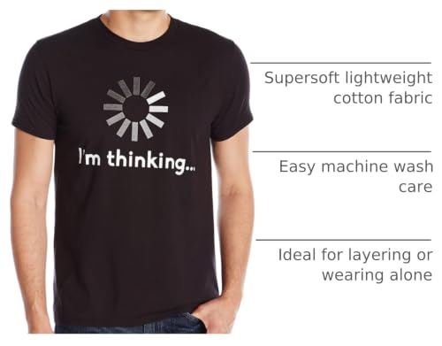 Hanes Men's Essentials Short Sleeve Graphic Tee - color: I'm Thinking, size: Large