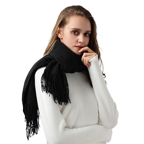 Winter Scarf for Women Scarves Shawls Wraps Accessories Blanket Scarf - color: Black