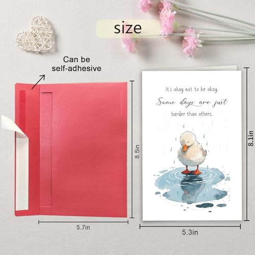 Heartfelt Encouragement Card, Get Well Soon Card for Woman Man, Positive Sympathy Card, It's Okay Not to Be Okay - color: It's Okay Not to Be Okay