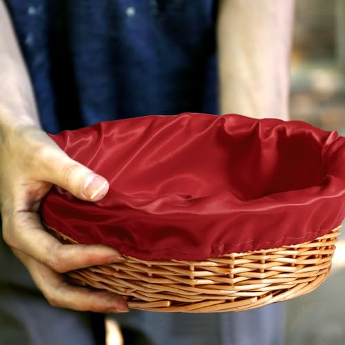 FillTouch 2 Pcs 12 Inches Round Offering Baskets for Church, Purple,Red - color: Purple,Red