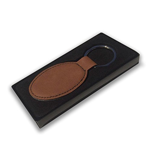 LaserGram Oval Keychain, Bible Verse Philippians 4-13, Personalized Engraving Included - color: Dark Brown