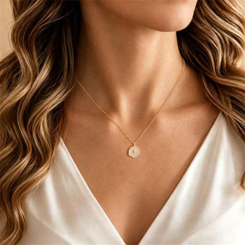 Cross Necklace for Women,Dainty 14k Gold Plated Pendant Necklaces - color: Gold-6