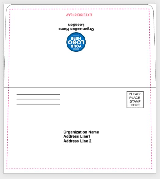 Printlink - Custom Fund Raising Envelopes, Full Color Printing Front and Back, 3 5/8" x 6 1/2" folded, 24lb White Wove Paper, 500 per box, Printed in the USA - size: Standard Business Envelope
