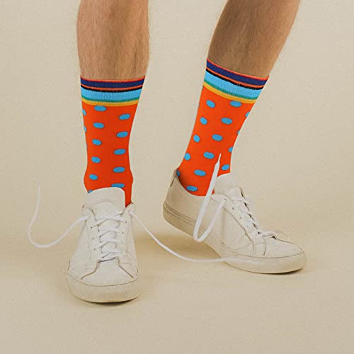 Jeasona Mens Socks Funny Fun Crazy Dress Crew Colorful Gifts for Men - color: Colorful Geometry 12 Pairs