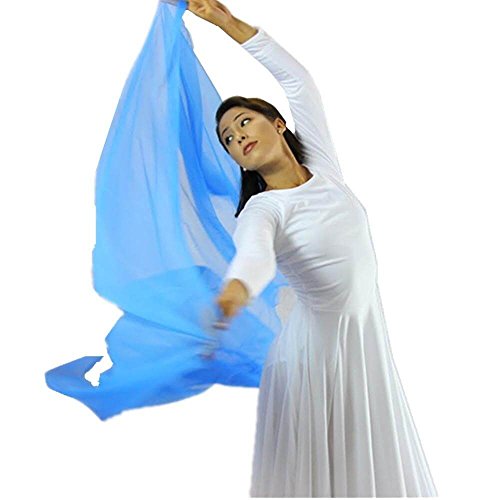Danzcue Praise Dance Chiffon Solid Color Dance Scarf - color: Royal