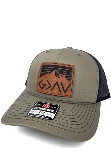 God is Greater Than The Highs and Lows Trucker Hat Women's Hat All Black Sun Hat Men Gifts for Girlfriends Cool Cap - color: Loden