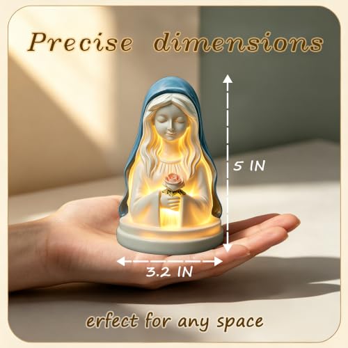 Virgin Mary Statue with Flower Night Light - color: bouquet