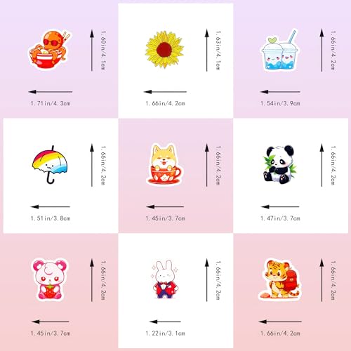 100 Stickers Zoo Animal Stickers for Kids Teens Cute Water Bottle Stickers Kawaii Stickers for Fridge Window Coffee Mugs Cute Sticker Pack Waterproof - color: B1 Zoo Animal
