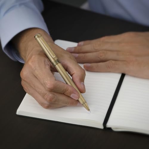 Scriveiner Bronze Rollerball Pen - Stunning Luxury Pen, Schmidt Ink Refill, Best Roller Ball Gift Set for Men & Women, Professional, Executive Office, Nice Pens - color: 23. Bronze