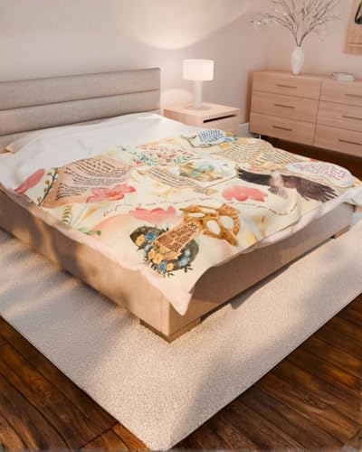 Hope Honeysuckle Bible Verse Blanket-Christian Fleece Throw Gifts for Women - color: Hope Honeysuckle, size: 60" x 80"