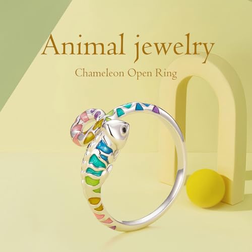 MUNDELL Blue Turtle Koi Fish Adjustable Ring Bird Animal Open Ring Seahorse Chameleon Wrap Finger Rings for Women Statement Ring - color: Greenish Blue