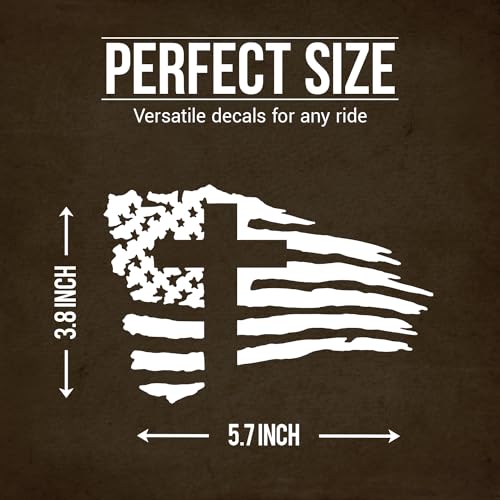 GRITKULTURE American Flag with Cross Vinyl Decal Sticker for US Christian Cars, Trucks, Laptops, Jesus Christ, Window Decal Sticker Police Thin Blue Line (White) - color: White