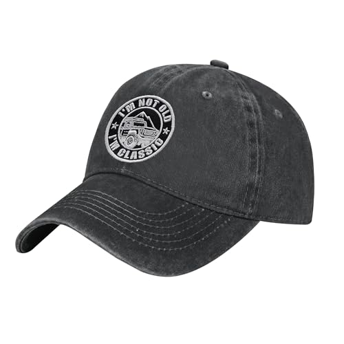 Baseball Cap for Men Women, Funny Adjustable Cotton Embroidered Dad Hat - color: I'm Not Old I'm Classic