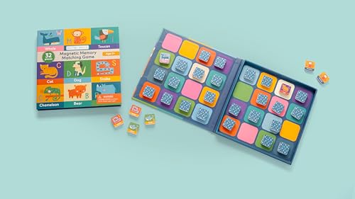 Stephen Joseph Magnetic Memory Matching Game for Kids, 32-Piece Animal Game