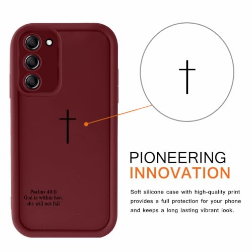 Jesus Phone Case for Samsung Galaxy S20 FE (4G/5G), Aesthetic Christian Bible Verse Cross Pattern, Trendy Design for Women Girls Men, Shockproof Soft Silicone Cover for Samsung S20 FE 6.5",Red - color: Red, size: Samsung Galaxy S20 FE (4G/5G)