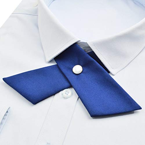 Adjustable Criss Cross Bow Tie School Uniform Pre Tied Bowtie Necktie Women Uniform Tie Cosplay Costume Accessory - color: 01, Royal Blue
