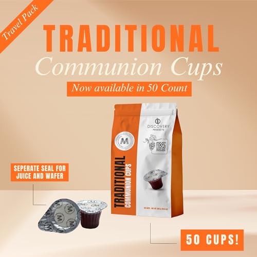 DISCOVERY PRODUCT Prefilled Communion Cup & Wafer,Travel 50ct Traditional - size: Box of 50 Traditional