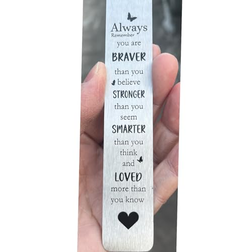 Bible Bookmarks Book Markers, Metal Christian Bookmark Gift Accessories (Always Remember You are Brave) - style: Always remember you are brave