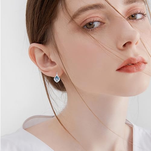 Celtic Trinity Knot Earrings for Women 925 Sterling Silver Triquetra Knot Leverback Abalone Shell Irish Jewelry Tree of Life Gift - style: scottish thistle