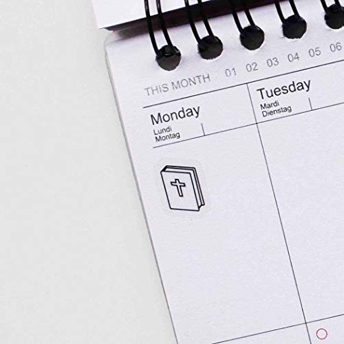 Bible Planner Stickers, 120 Clear Cross Church Labels Scrapbooking Crafting Sticker