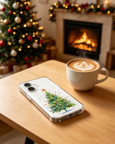 Watercolor Christmas Tree Case Compatible with iPhone 17 - color: Christmas Tree