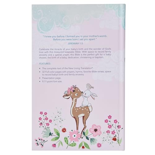 NLT Keepsake Holy Bible for Baby Girls Baptism Easter, New Living Translation, Blush Pink (NLT Baby Keepsake Editions)