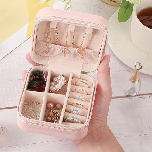 Ship Next Day, Personalized Butterfly Travel Jewelry Box with Name, Small Custom Jewelry Case Organizer,Christian Christmas Stocking Gifts for Teen Girls,Daughter,Niece - style: style002