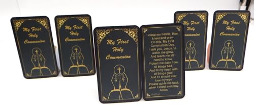 Classic First Communion Prayer Holy Card Bulk Pack Bundle Set of 10