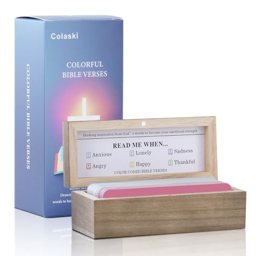 Bible Verse Cards Box Set, Upgrade Bible Verse Jar, Read Me When Bible Verses Box for Daily Encouragement, Prayer & Reflection, Christian Bible Gifts For Women and Men - color: King James Version