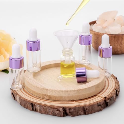 Kesell 15 Pack 3ml Glass Dropper Bottles - color: Purple