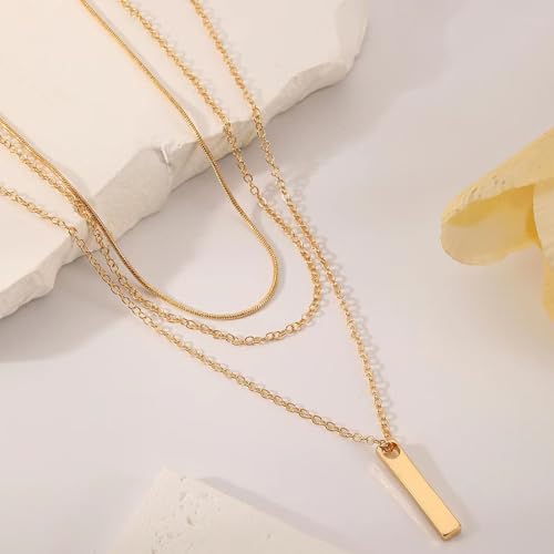 Clover Necklace Dainty Hollow 4 Leaf Choker Necklaces Tiny Cute Pendant Necklaces for Women 18K Gold Plated Lucky Four Leaf Pendant Jewelry - style: Long bar