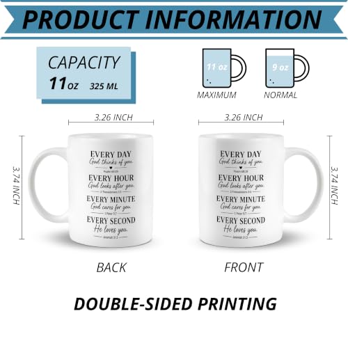 Christian Mug, Bible Verse Religious Scripture Coffee Cups Ceramic - color: Christian-5