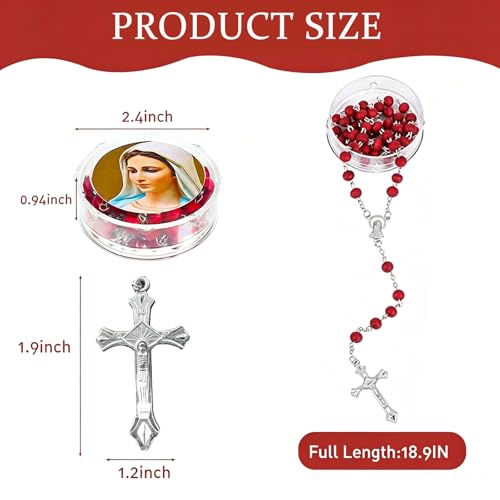 24Pcs Rose Scented Catholic Rosaries Necklaces Rosary Beads Necklace - color: Multiple Styles