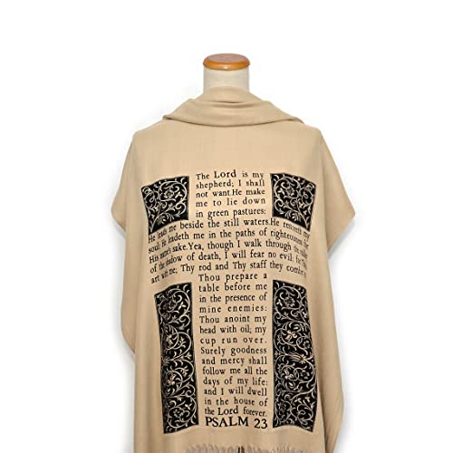 Universal Zone Christian Bible Verse Scarf (Psalm 23 and The Beatitudes)