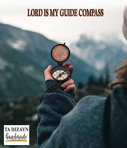 For I Know The Plans I Have For You, Jeremiah 29:11, Solid Brass Directional Engraved Compass, Baptism Gifts for Boys Girls, First Communion, Christian Gifts for Men, First Confirmation Gifts for Boys - style: #1 for I Know The Plans Compass